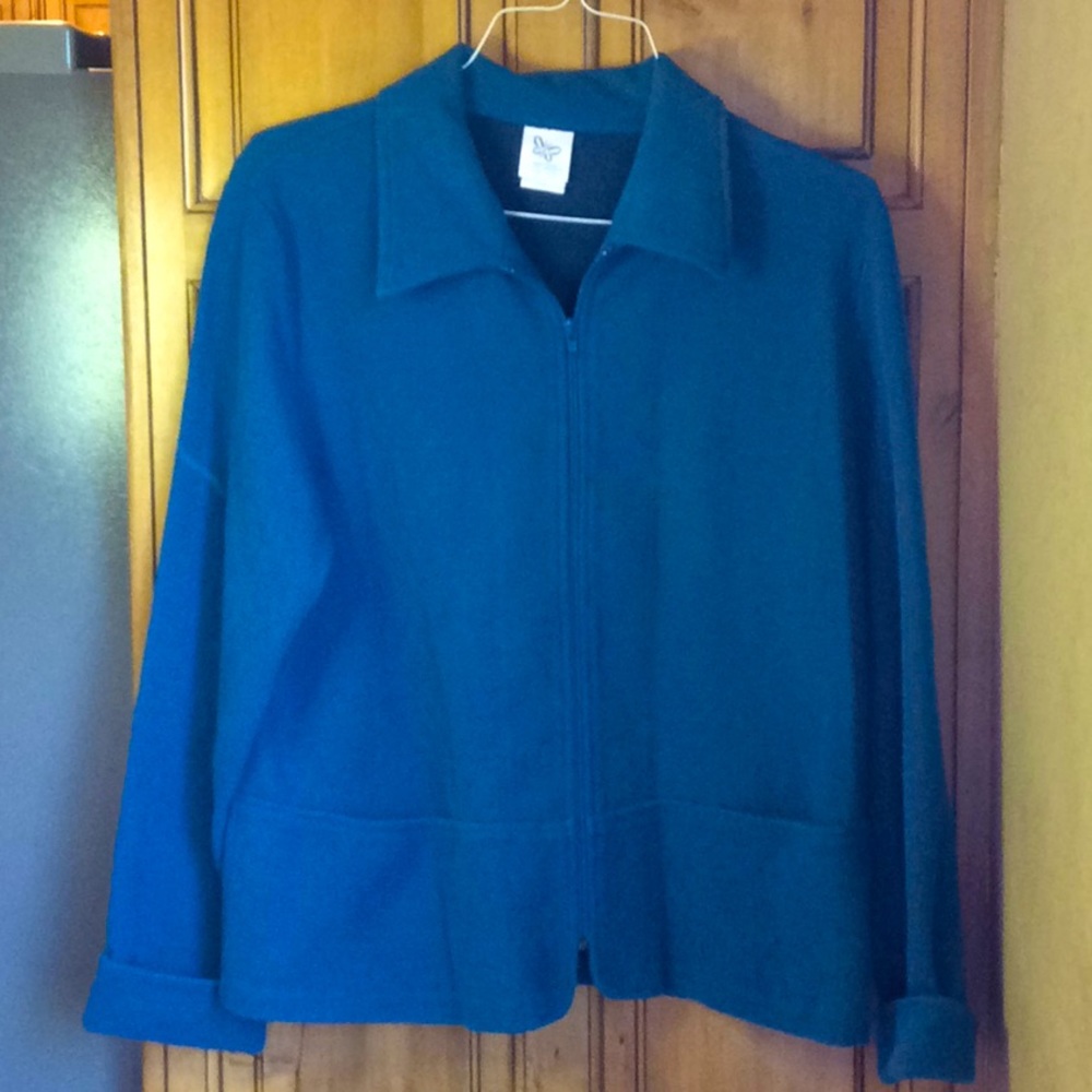 FINAL SALE PRICE Weekenders Teal Zippered Jacket in XL